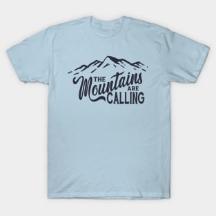 The Mountains Are Calling Typography T-Shirt